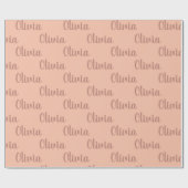 カスタム名パーソナライズされた可愛いバラ金ゴールド ラッピングペーパー (フラット)