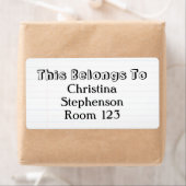 カスタム名パーソナライズされた大蔵書票/学校 ラベル (インサイチュ)