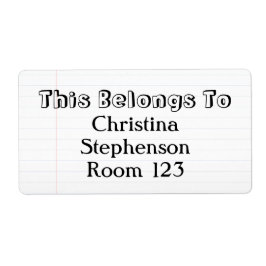 カスタム名パーソナライズされた大蔵書票/学校 ラベル