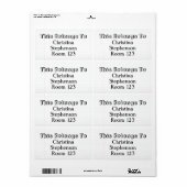 カスタム名パーソナライズされた大蔵書票/学校 ラベル (フルシート)