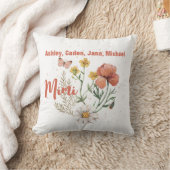 カスタム名パーソナライズされたWildflowerフローラミミ クッション (ブランケット)