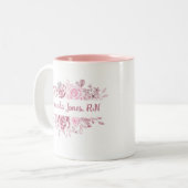 カスタム名ヒースケアと看護 ツートーンマグカップ (正面左)