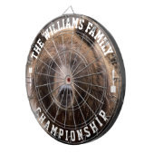 カスタム名ベパーソナライズされたアーフォト ダーツボード (正面右)