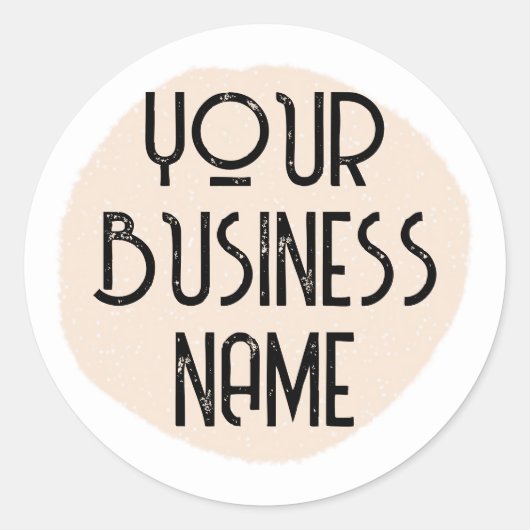 カスタム名ミニマルシンプルプロフェッショナル ラウンドシール (正面)