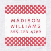 カスタム名モダン前のアイロン ラベル (デザイン1)