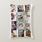 カスタム名モノグラム12フォトコラージュ アクセントクッション (正面(垂直))