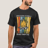 カスタム名入り家族バケーション山岳ロードトリップ Tシャツ (正面)