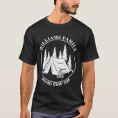 カスタム名入り家族バケーション山岳ロードトリップ Tシャツ (正面)