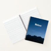 カスタム名入り山の景色 ノートブック (内部)