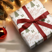 カスタム名入り クリスマスのノーム ラッピングペーパー