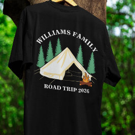 カスタム名入り ファミリー バケーション 山 旅 Tシャツ