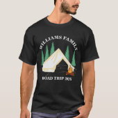 カスタム名入り ファミリー バケーション 山 旅 Tシャツ (正面)