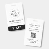 カスタム名入り 企業ロゴ 社員 バッジ (正面&裏面)