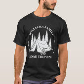 カスタム名入り 家族バケーション 山 旅 Tシャツ (正面)