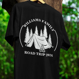 カスタム名入り 家族バケーション 山 旅 Tシャツ