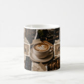 カスタム名入れシティコーヒーシーンコラージュ コーヒーマグカップ (中央)