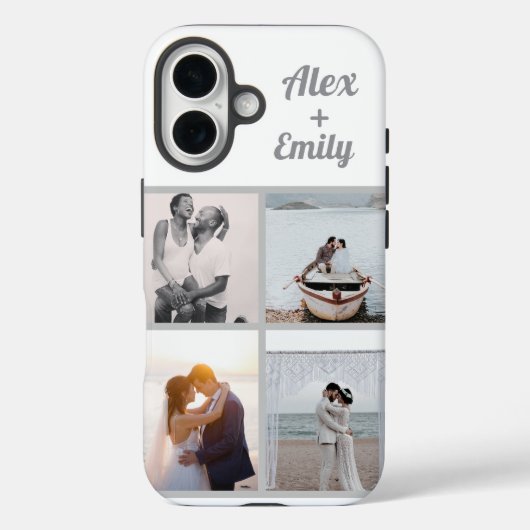 カスタム名入れ+コラージュ写真のスマホケース Case-Mate iPhoneケース (裏面)