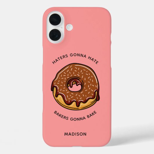 カスタム名入れ テキスト カラー ドーナツ スマホケース Case-Mate iPhoneケース (裏面)