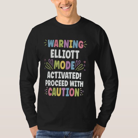カスタム名入れ ELLIOTT 楽しい かわいい エリオット Tシャツ (正面)