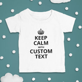 カスタム名入れ Keep Calm ベビーTシャツ