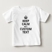 カスタム名入れ Keep Calm ベビーTシャツ (正面)