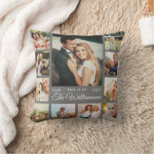 カスタム名写真コラージュモダンファームハウス クッション (ブランケット)