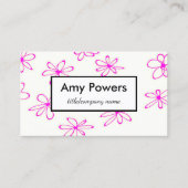 カスタム名刺の両面かわいいフラワーアート 名刺 (正面)