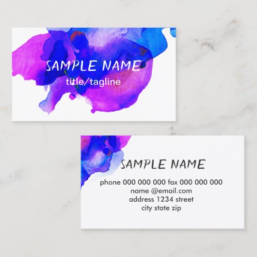 カスタム名刺の両面抽象芸術 名刺 (正面/裏面)