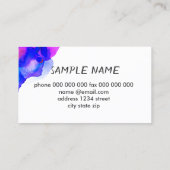 カスタム名刺の両面抽象芸術 名刺 (裏面)