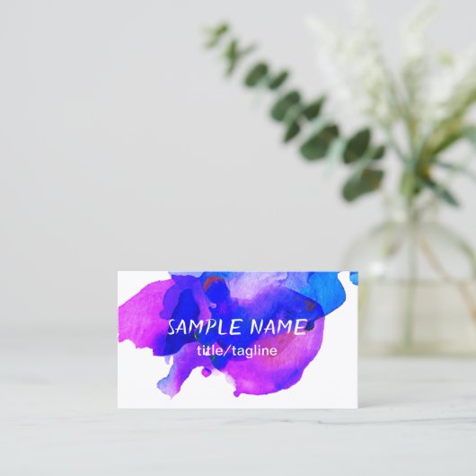 カスタム名刺の両面抽象芸術 名刺 (スタンド正面)