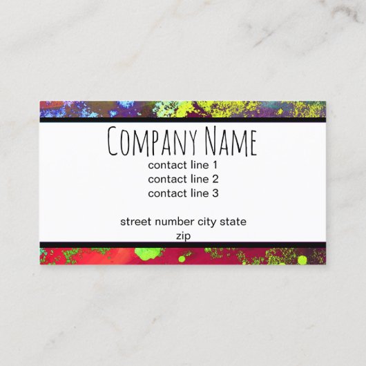 カスタム名刺の両面抽象芸術 名刺 (裏面)