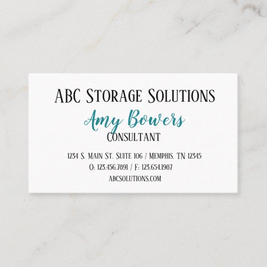 カスタム名刺の卵巣がん認識度 名刺 (正面)