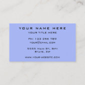 カスタム名刺の青い色 – パーソナライズされた 名刺 (裏面)