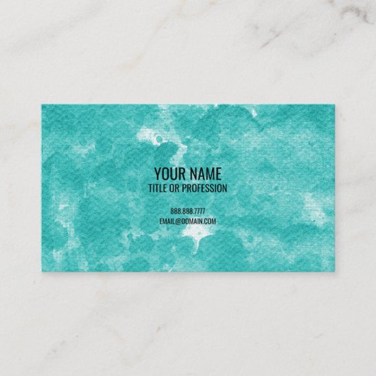 カスタム名刺グリーンマーブルパーソナライズされた 名刺 (正面)