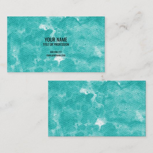 カスタム名刺グリーンマーブルパーソナライズされた 名刺 (正面/裏面)