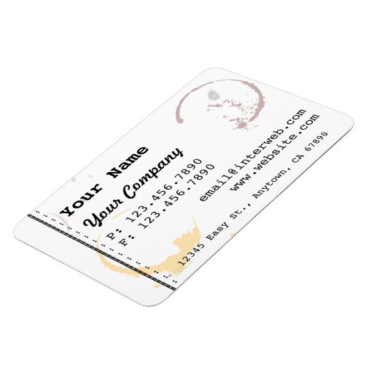 カスタム名刺スタイルコーヒー汚れ磁石 マグネット (左側)