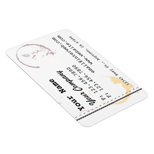 カスタム名刺スタイルコーヒー汚れ磁石 マグネット (右側)