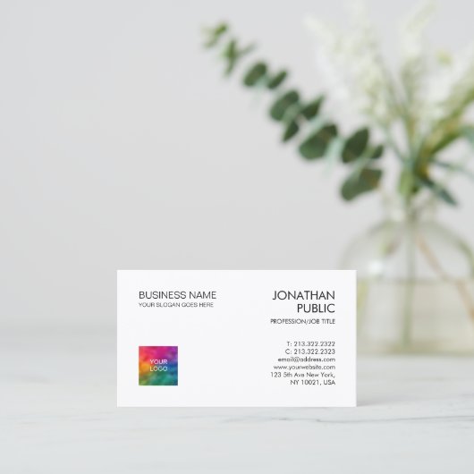 カスタム名刺トレンディーシンプルエレガントモダン 名刺 (スタンド正面)