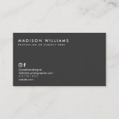 カスタム名刺ミニマル水玉模様スタイリッシュ 名刺 (裏面)