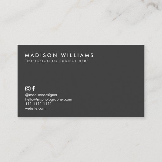 カスタム名刺ミニマル水玉模様スタイリッシュ 名刺 (裏面)