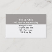 カスタム名刺ランドスケープ 名刺 (裏面)