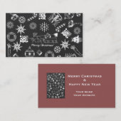 カスタム名刺名Webサイト，白黒 名刺 (正面/裏面)