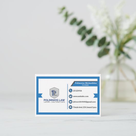 カスタム名刺弁護士の名刺。 名刺 (スタンド正面)