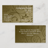 カスタム名刺、チョコレートスワールデザイン 名刺 (正面/裏面)