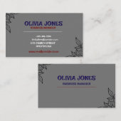 カスタム名刺 | プロフェッショナルとスタイリッシュ 名刺 (正面/裏面)