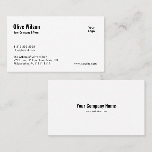 カスタム名刺 – 印象に残る 名刺 (正面/裏面)