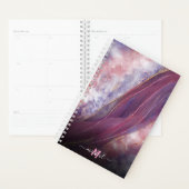 カスタム名前と文字ピンク紫の大理石を追加 プランナー手帳 (ディスプレー)