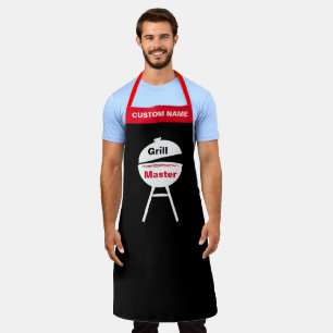 カスタム名前のパーソナライズ焼きシェフメンズウーメン エプロン
