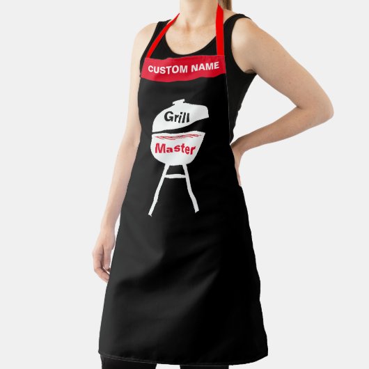 カスタム名前のパーソナライズ焼きシェフメンズウーメン エプロン (インサイチュ)