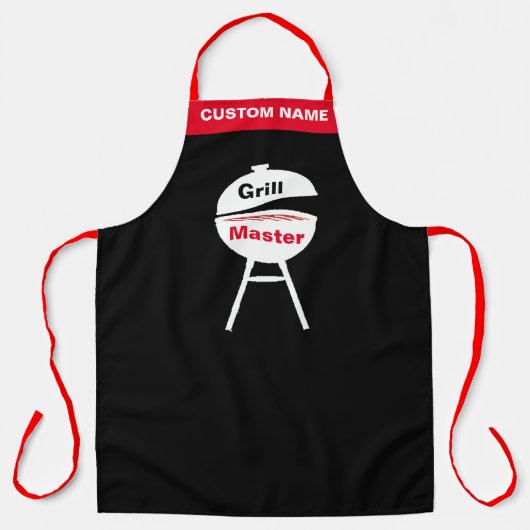 カスタム名前のパーソナライズ焼きシェフメンズウーメン エプロン (正面)
